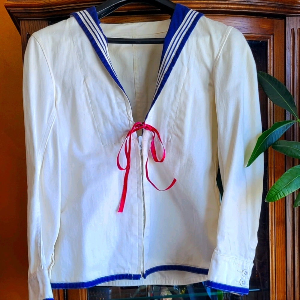 Jumper White Drill Seaman's  coat style